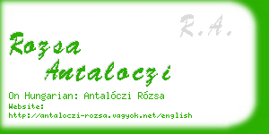 rozsa antaloczi business card
